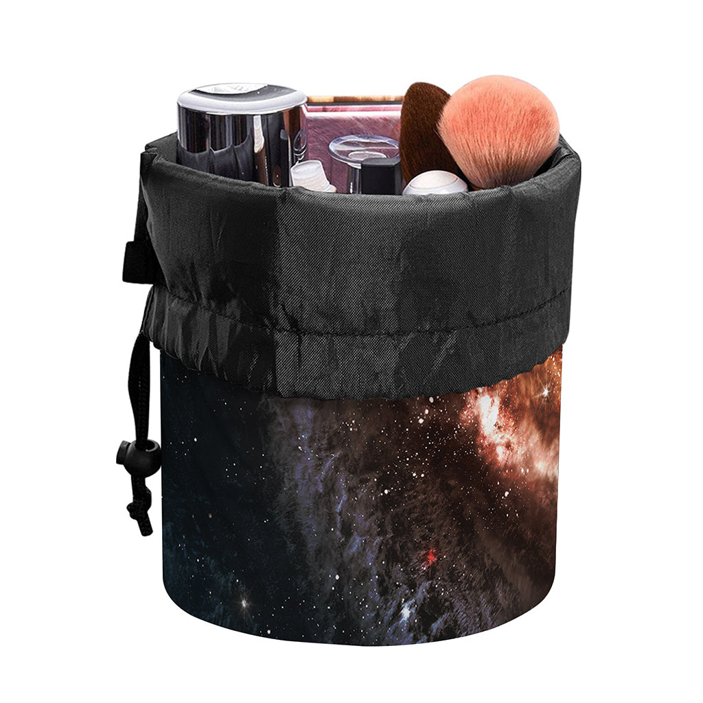 Milky Way Universe Print Drawstring Makeup Bag