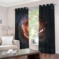 Milky Way Universe Print Extra Wide Grommet Curtains