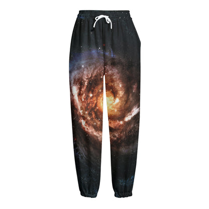 Milky Way Universe Print Fleece Lined Knit Pants