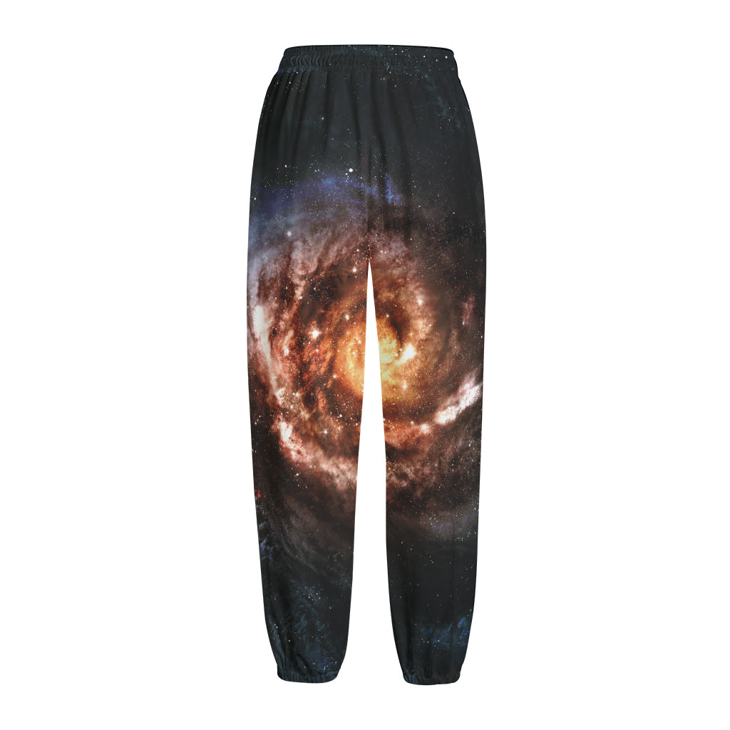 Milky Way Universe Print Fleece Lined Knit Pants