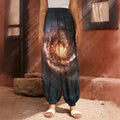 Milky Way Universe Print Harem Pants