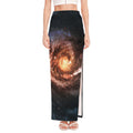 Milky Way Universe Print High Slit Maxi Skirt