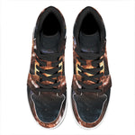Milky Way Universe Print High Top Leather Sneakers