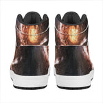 Milky Way Universe Print High Top Leather Sneakers