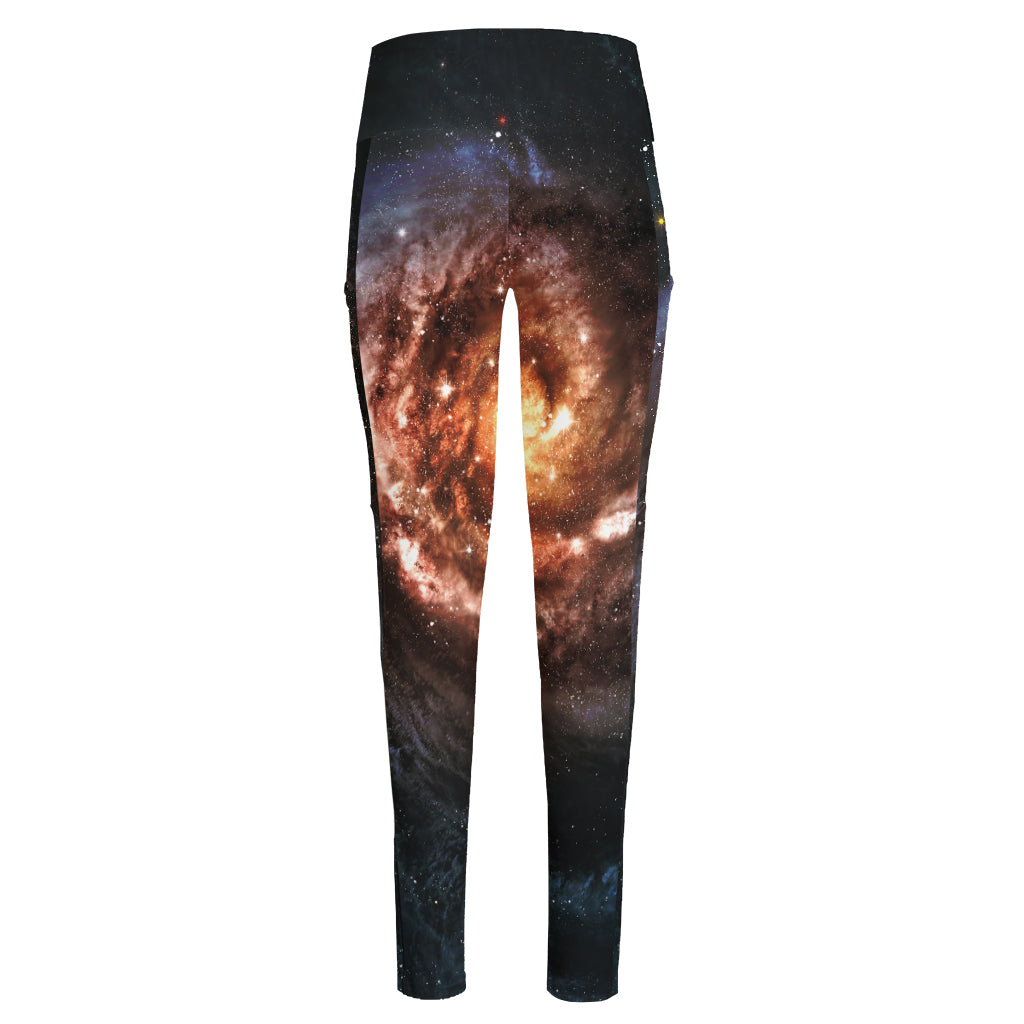 Milky Way Universe Print High-Waisted Pocket Leggings