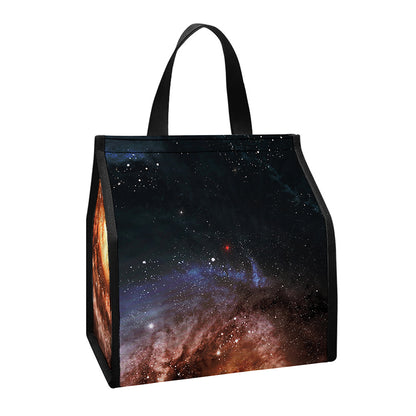 Milky Way Universe Print Insulated Lunch Tote