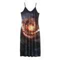 Milky Way Universe Print Jersey Midi Cami Dress