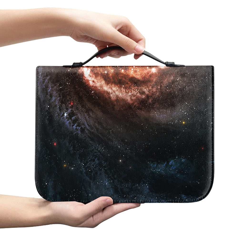 Milky Way Universe Print Leather Bible Cover