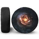 Milky Way Universe Print Leather Spare Tire Cover