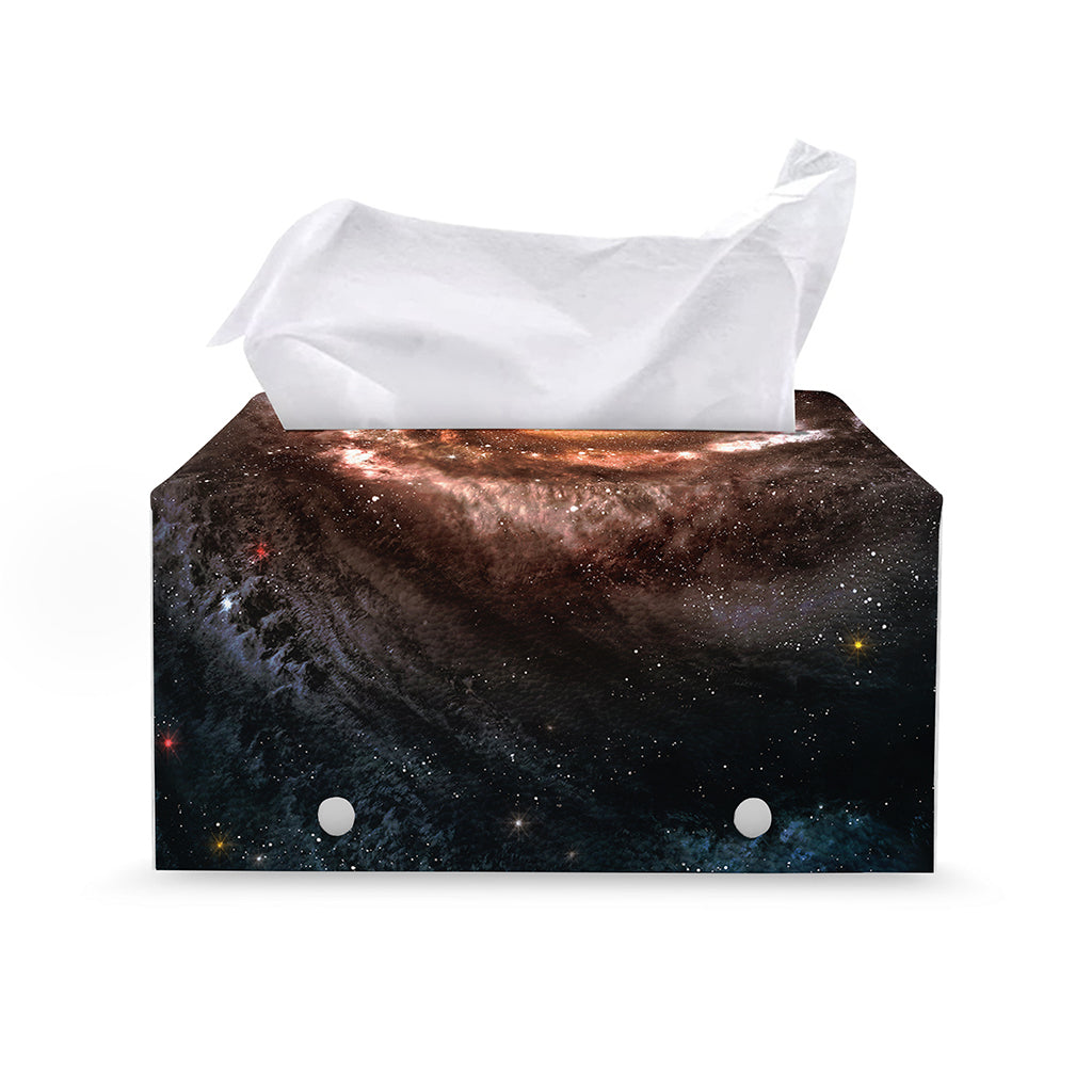 Milky Way Universe Print Leather Tissue Box Cover