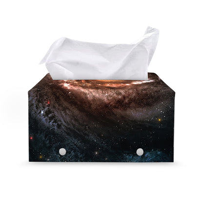 Milky Way Universe Print Leather Tissue Box Cover
