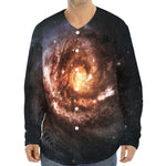 Milky Way Universe Print Long Sleeve Baseball Jersey
