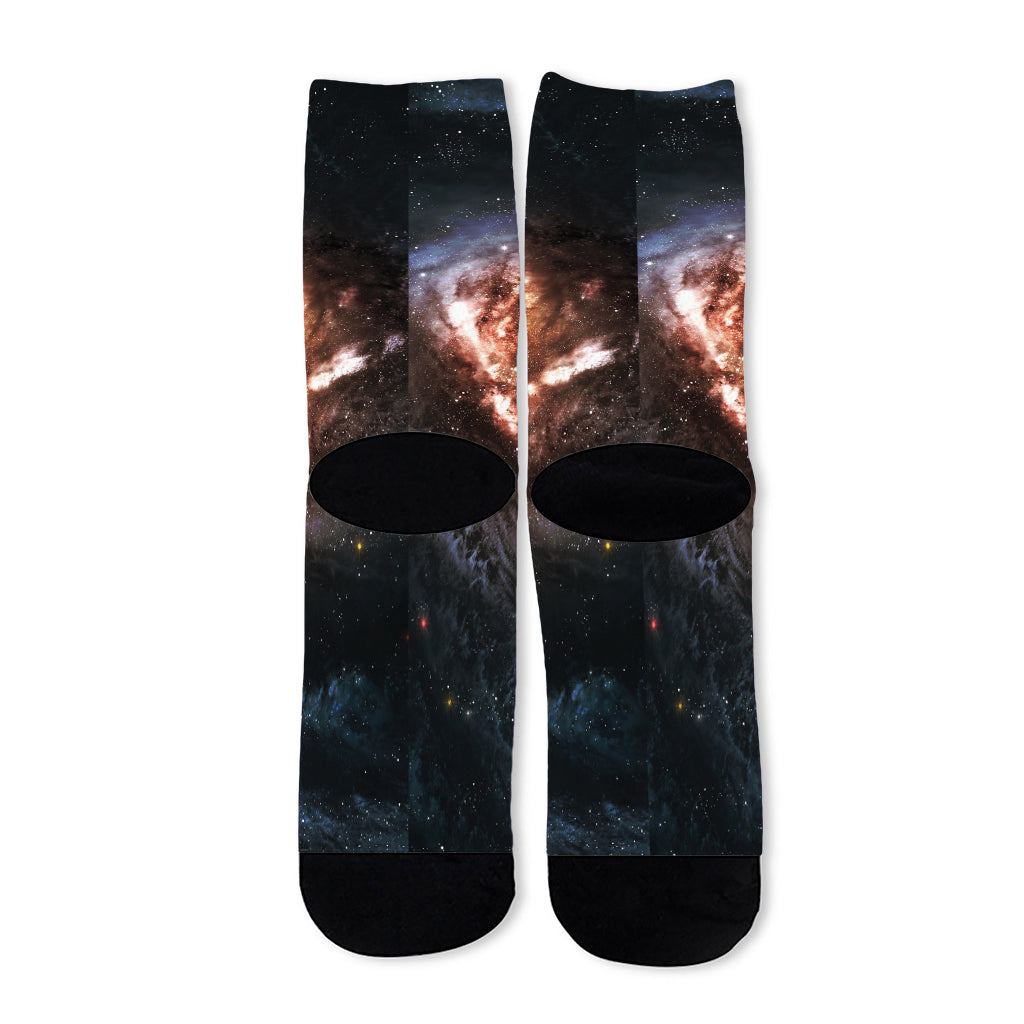 Milky Way Universe Print Long Socks