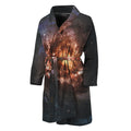 Milky Way Universe Print Men's Bathrobe