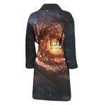 Milky Way Universe Print Men's Bathrobe