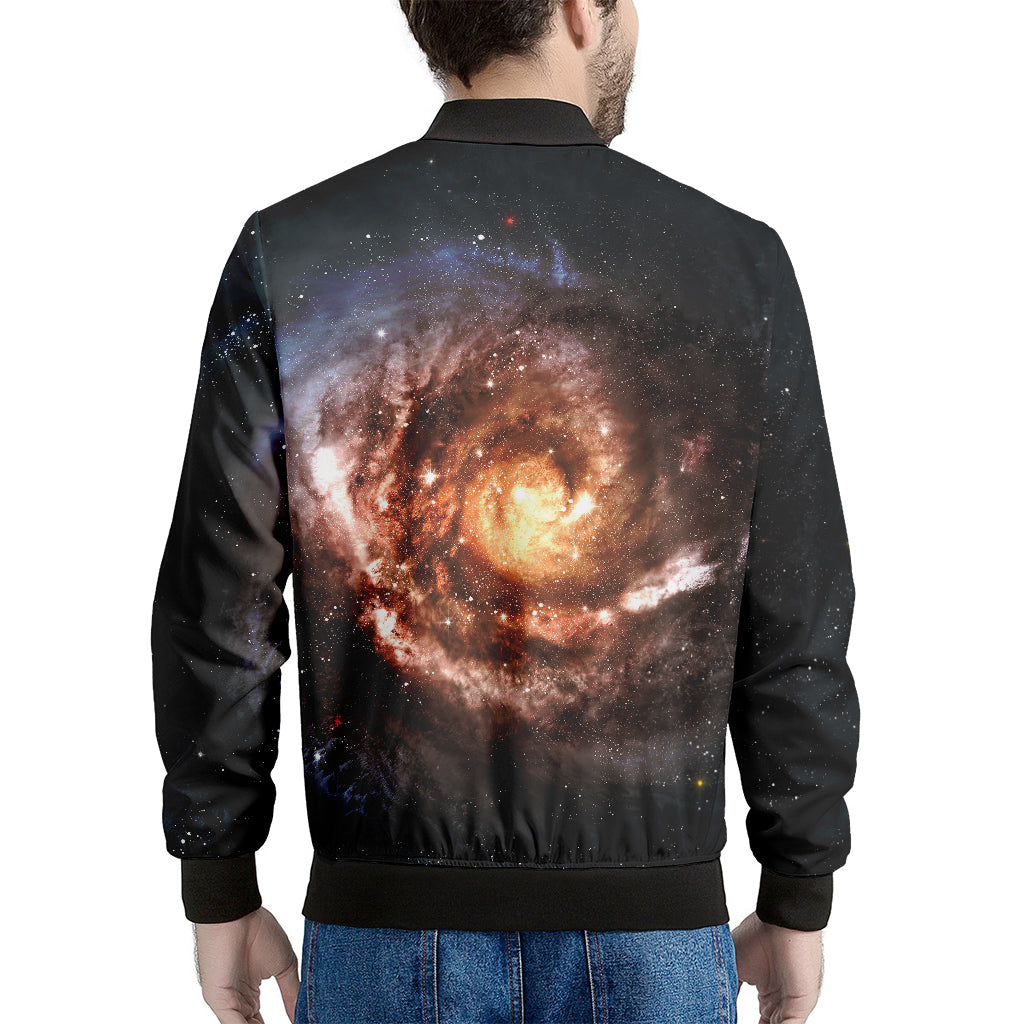 Milky Way Universe Print Men's Bomber Jacket