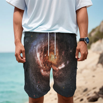 Milky Way Universe Print Men's Cargo Shorts