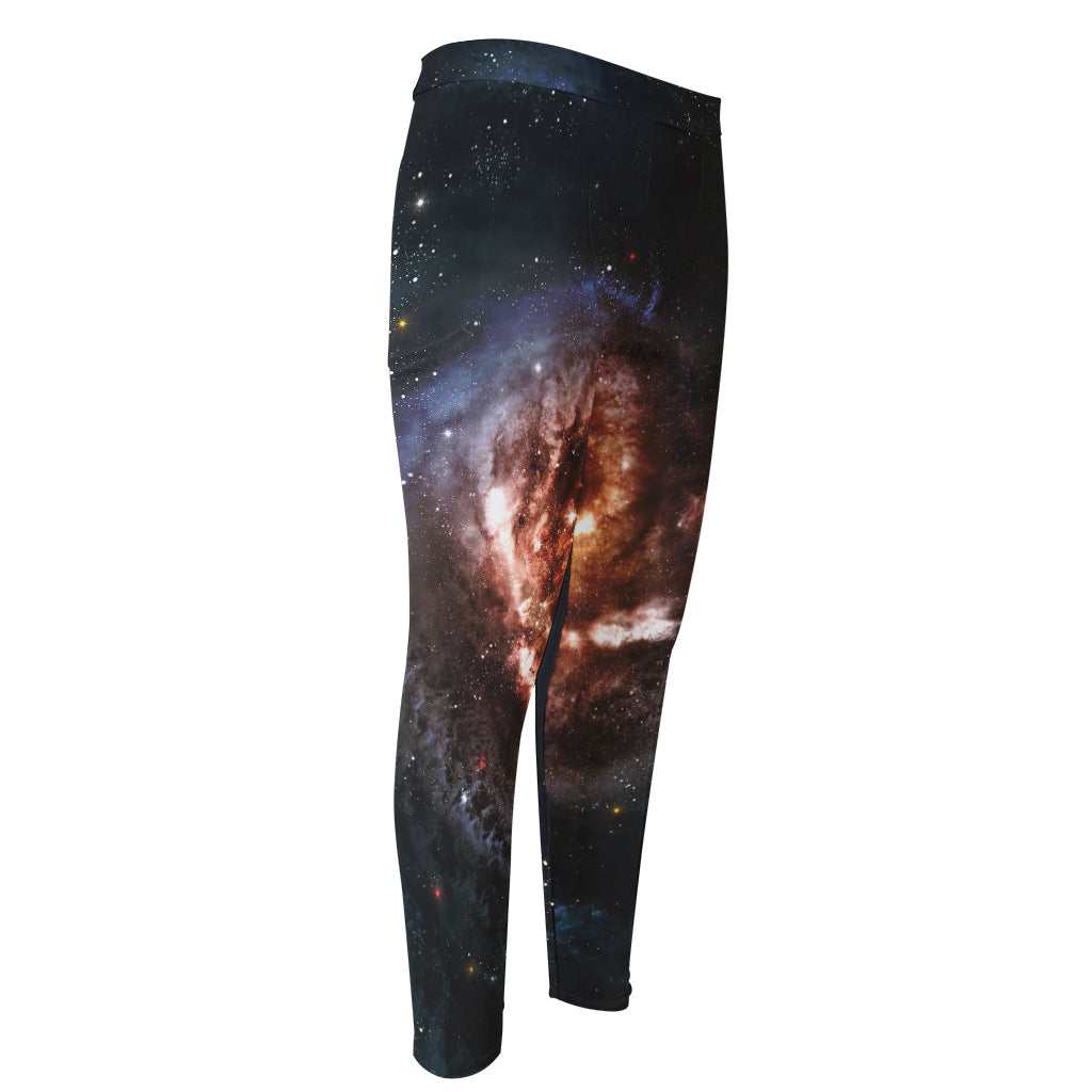 Milky Way Universe Print Men's Compression Pants
