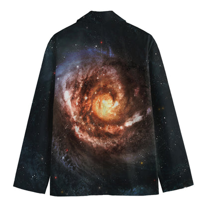 Milky Way Universe Print Men's Cotton Blazer
