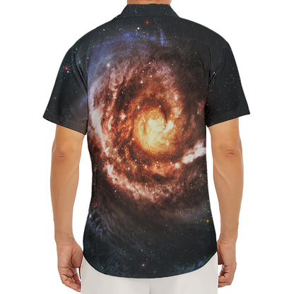 Milky Way Universe Print Men's Deep V-Neck Shirt