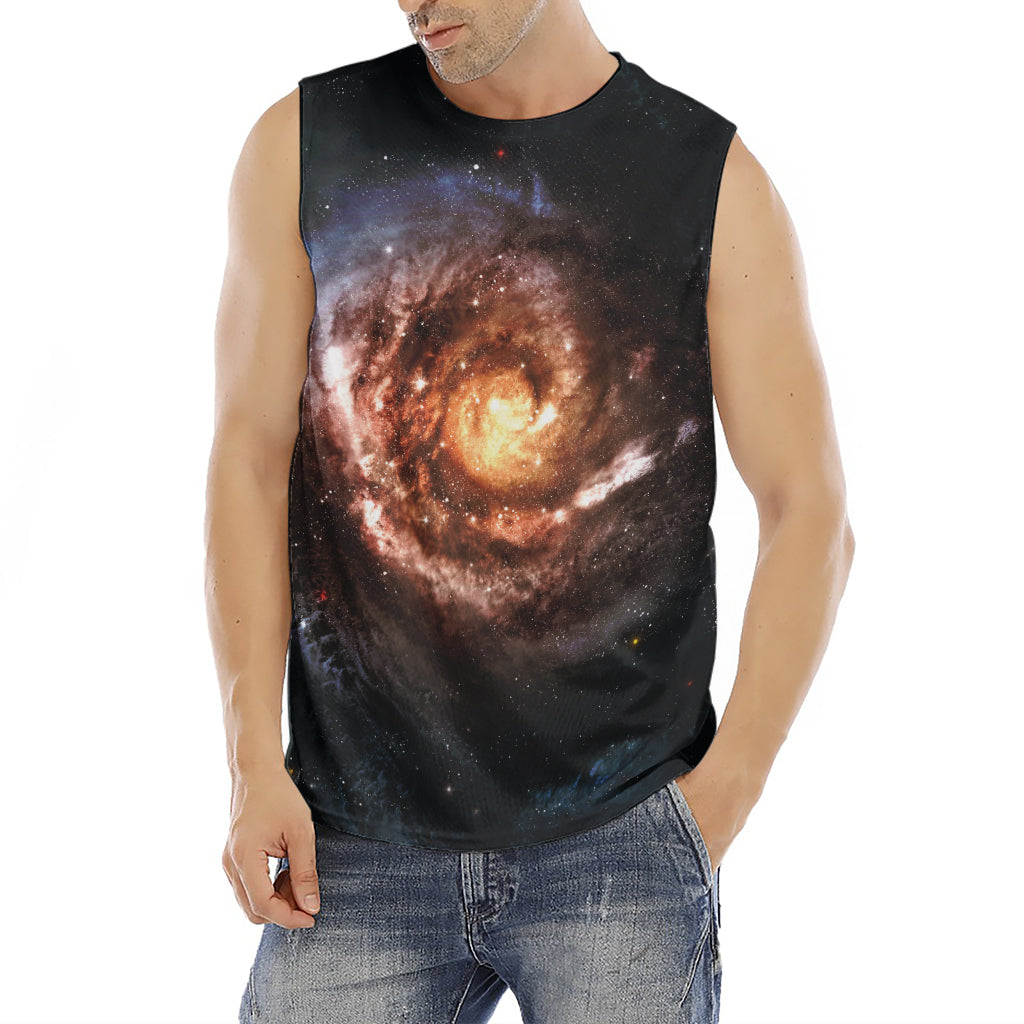 Milky Way Universe Print Men's Fitness Tank Top