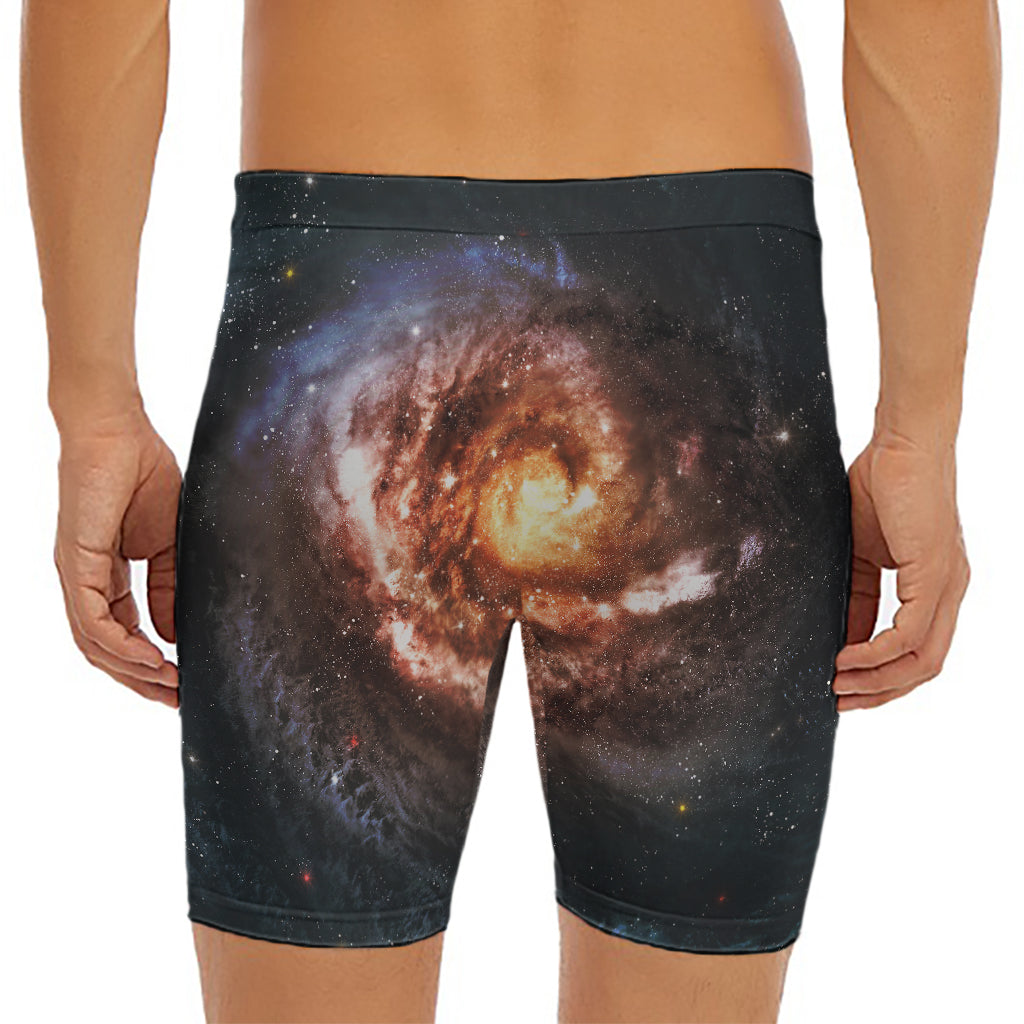 Milky Way Universe Print Men's Long Boxer Briefs