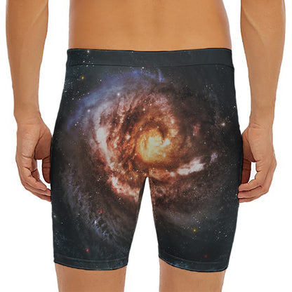 Milky Way Universe Print Men's Long Boxer Briefs