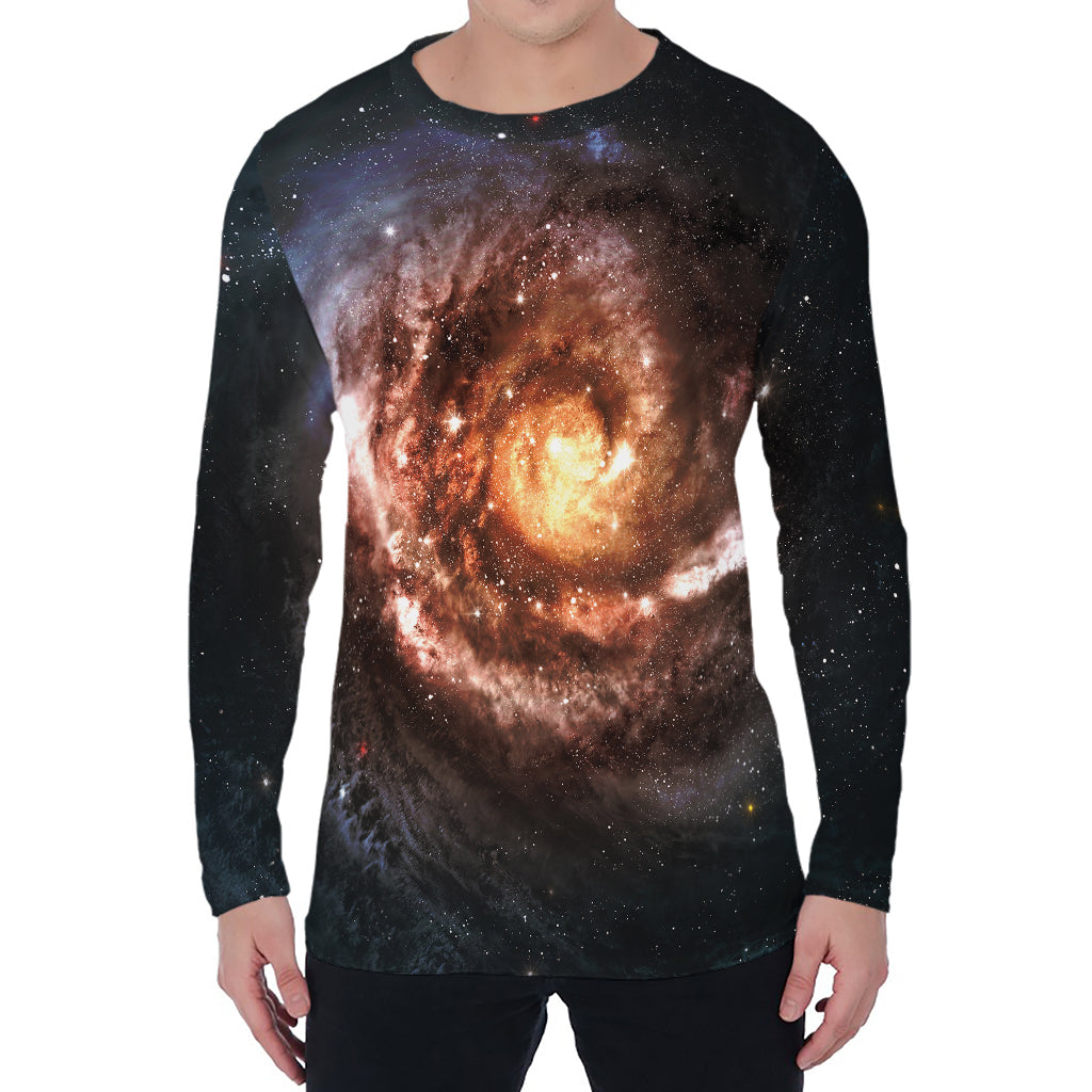 Milky Way Universe Print Men's Long Sleeve T-Shirt
