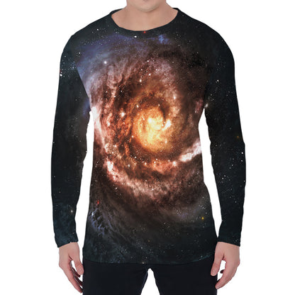 Milky Way Universe Print Men's Long Sleeve T-Shirt