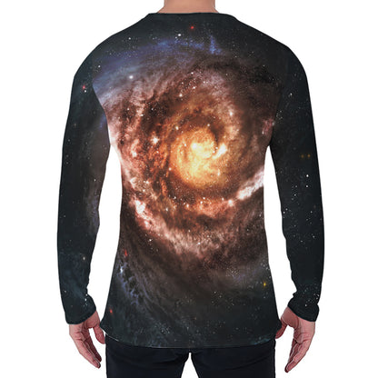Milky Way Universe Print Men's Long Sleeve T-Shirt