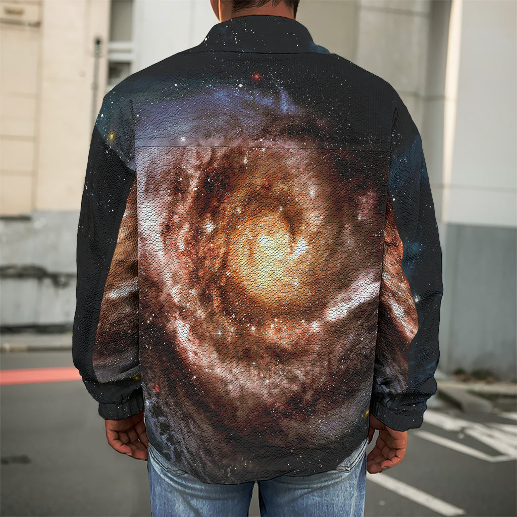 Milky Way Universe Print Men's Shirt Jacket