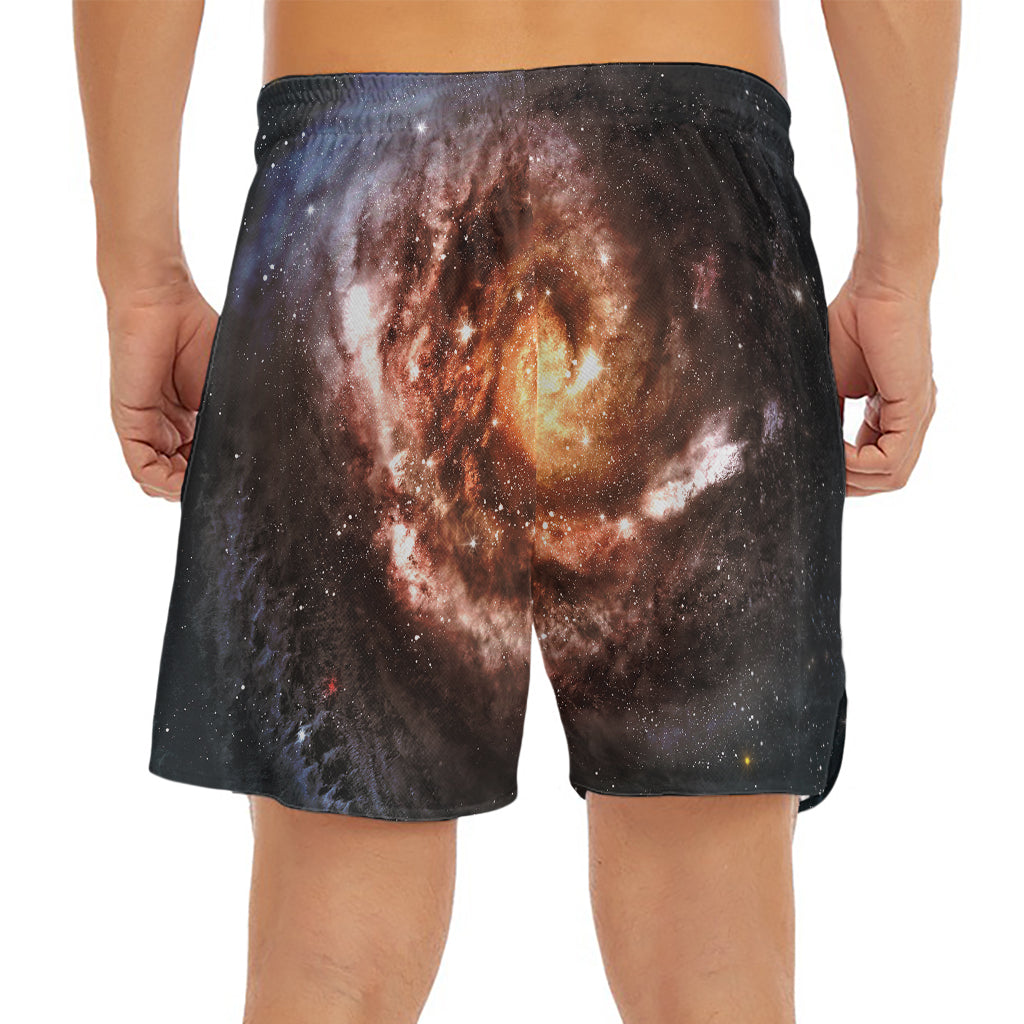 Milky Way Universe Print Men's Split Running Shorts
