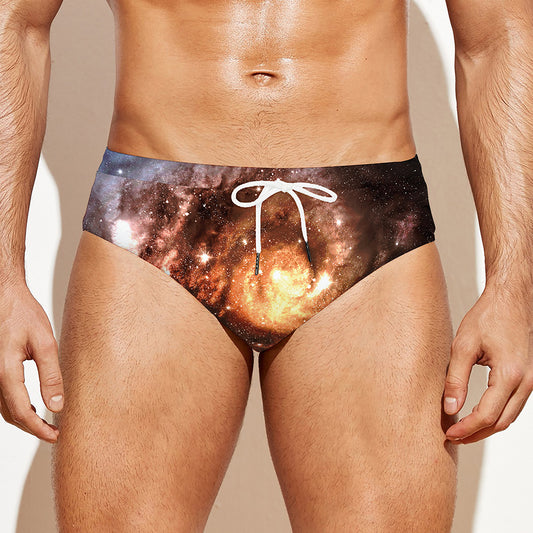 Milky Way Universe Print Men's Swim Briefs