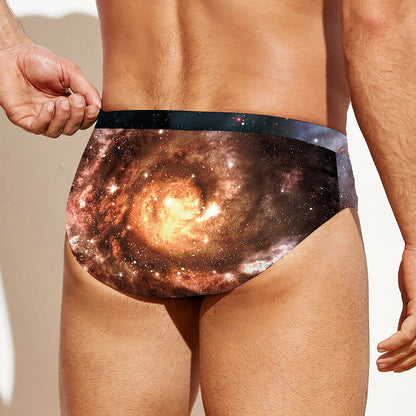 Milky Way Universe Print Men's Swim Briefs