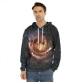 Milky Way Universe Print Men's Velvet Pullover Hoodie