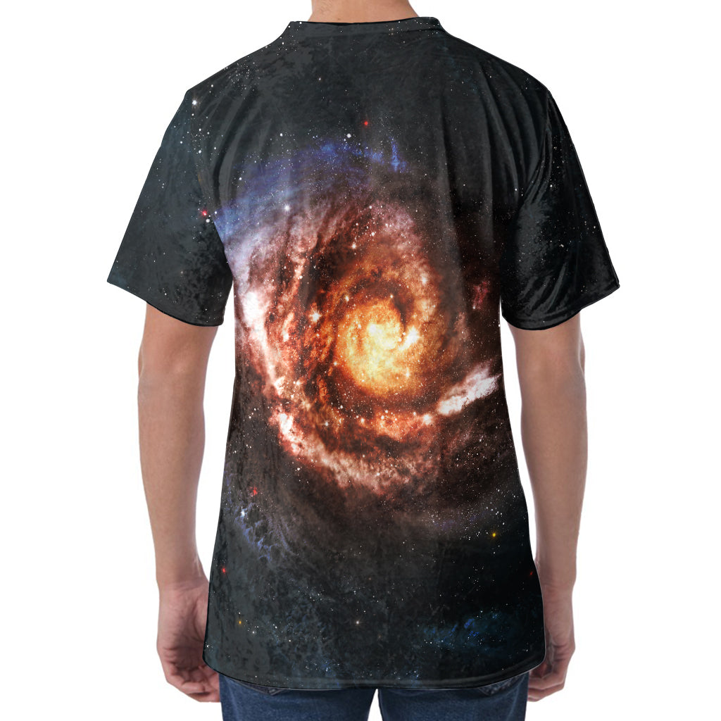 Milky Way Universe Print Men's Velvet T-Shirt