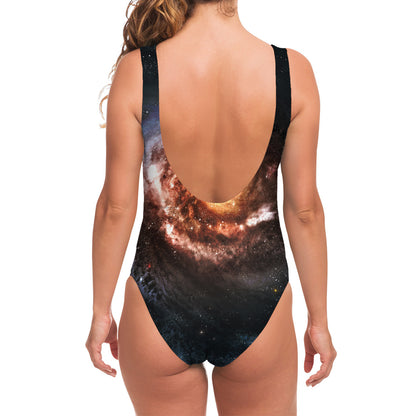 Milky Way Universe Print One Piece Swimsuit