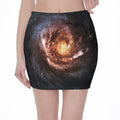 Milky Way Universe Print Pencil Mini Skirt