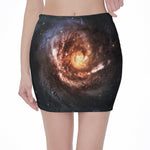 Milky Way Universe Print Pencil Mini Skirt