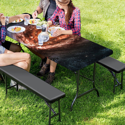 Milky Way Universe Print Picnic Table Cover