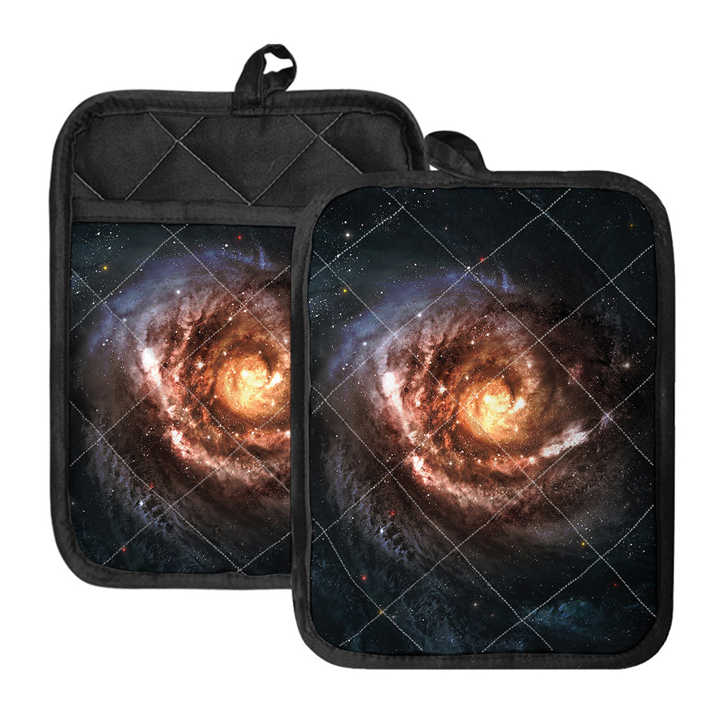 Milky Way Universe Print Pot Holders With Pocket