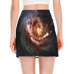 Milky Way Universe Print Side Slit Mini Skirt