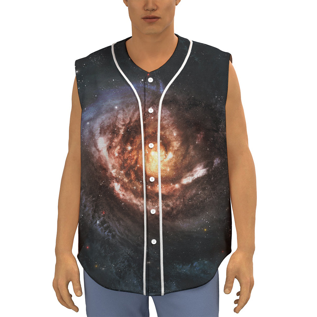 Milky Way Universe Print Sleeveless Baseball Jersey