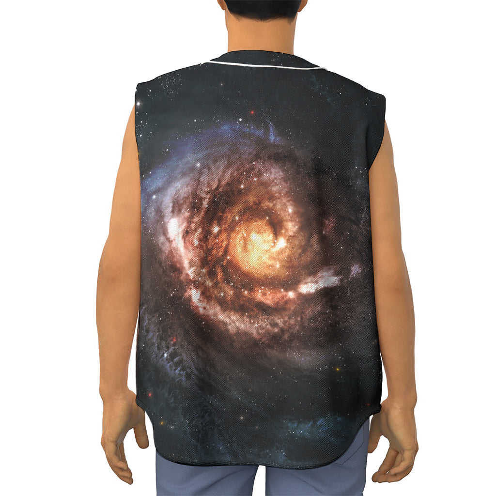 Milky Way Universe Print Sleeveless Baseball Jersey