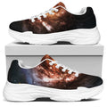 Milky Way Universe Print White Chunky Shoes