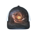 Milky Way Universe Print White Mesh Trucker Hat