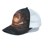 Milky Way Universe Print White Mesh Trucker Cap