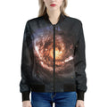 Milky Way Universe Print Women's Bomber Jacket