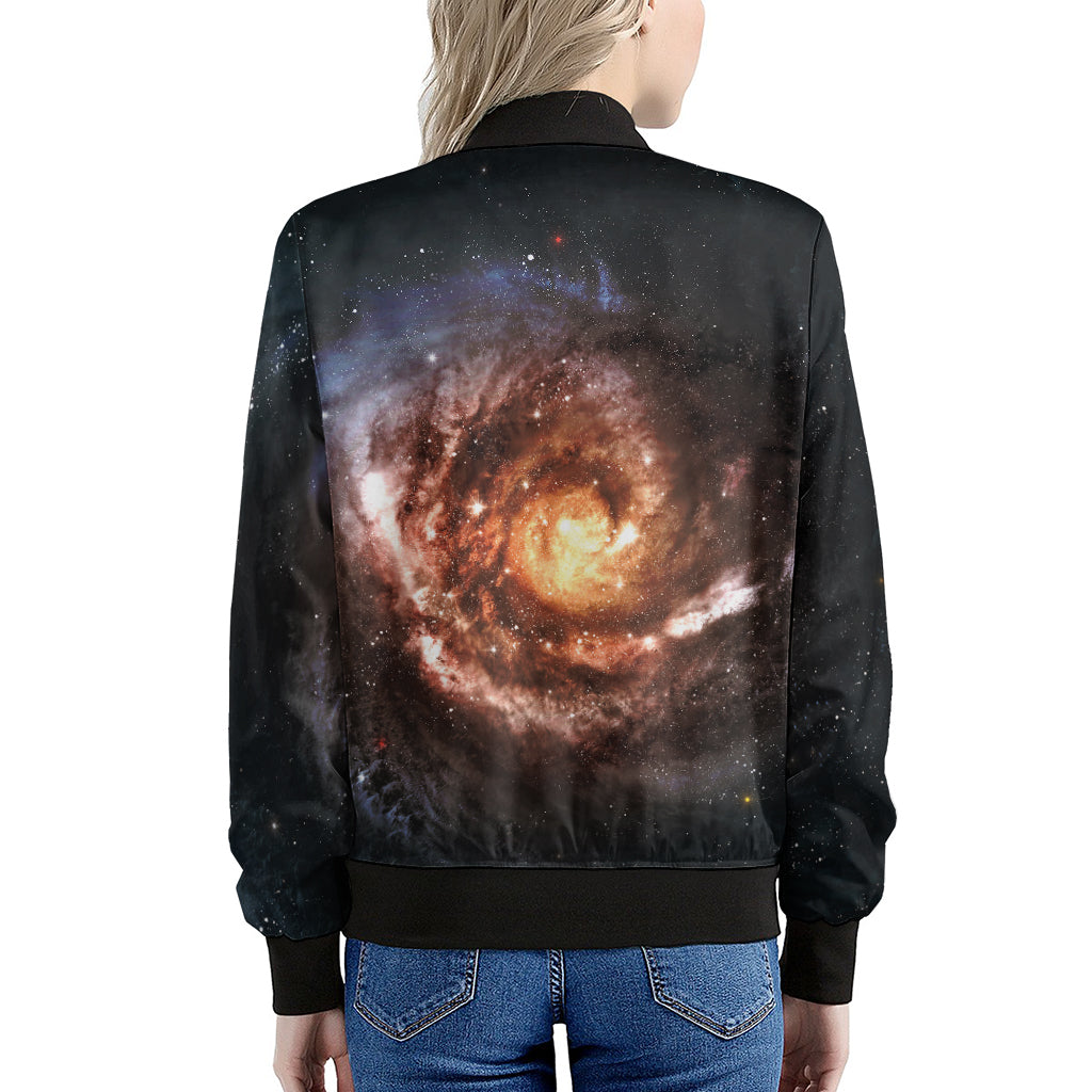 Milky Way Universe Print Women's Bomber Jacket