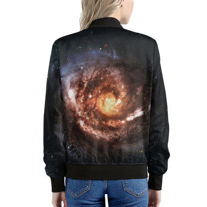 Milky Way Universe Print Women's Bomber Jacket